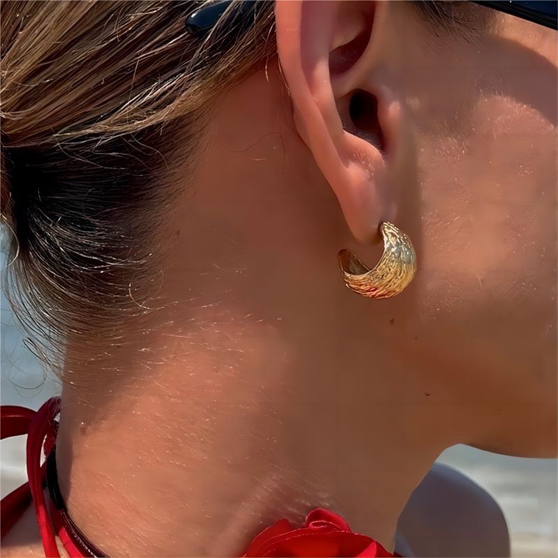Coiled Gold Hoops