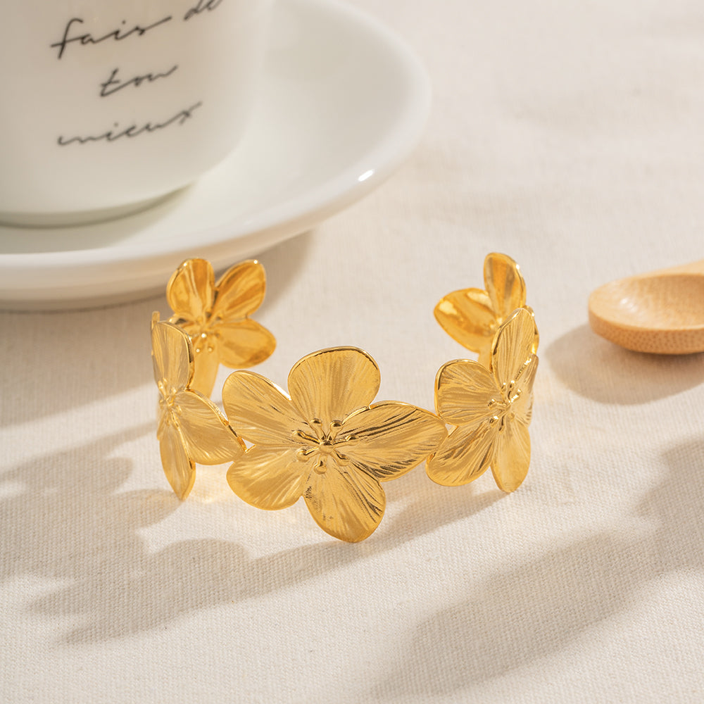 Floral Luxe - Gold Cuff