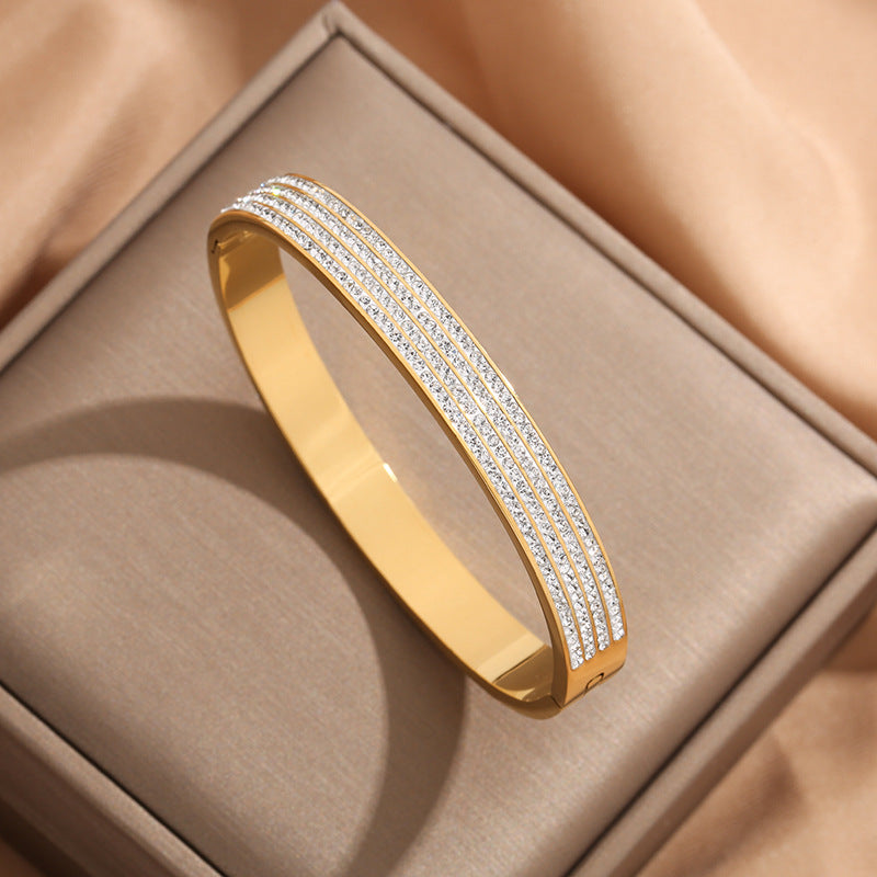 Glittering Glamour Bangle Bracelet