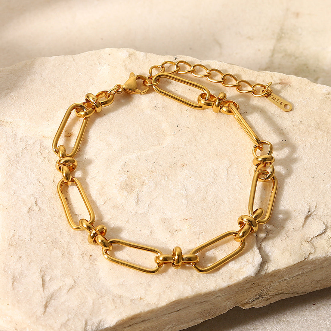 Safety Pin Chic - Gold Loose Bracelet