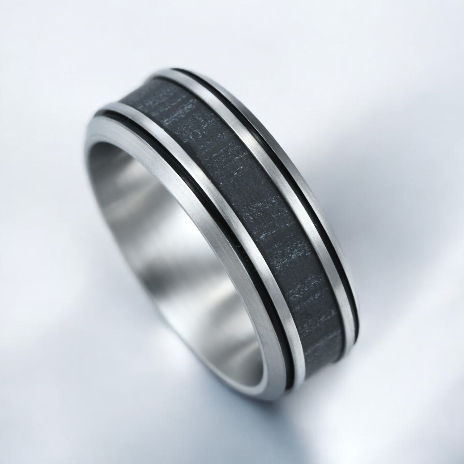 Mens Eclipse Steel Ring