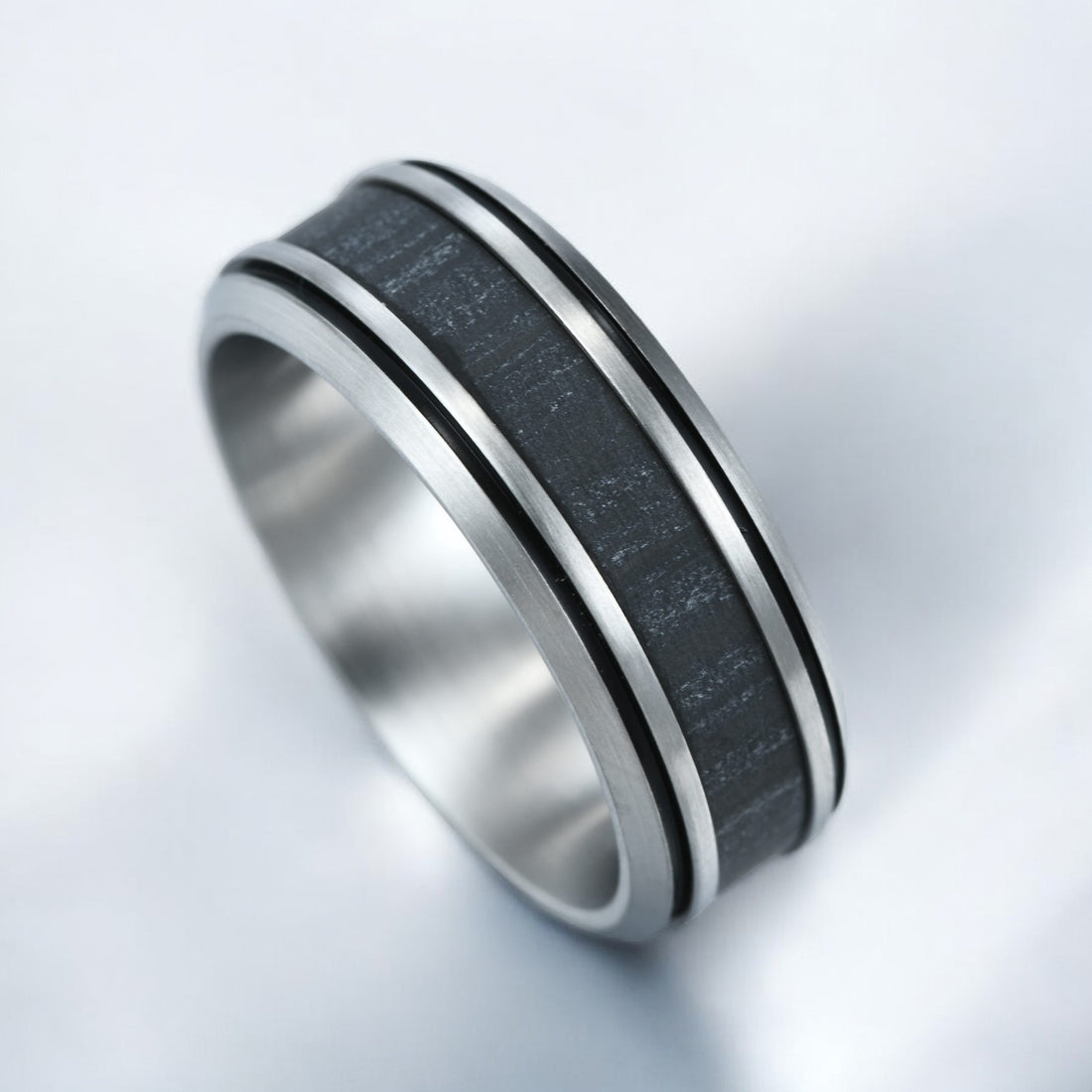 Mens Eclipse Steel Ring