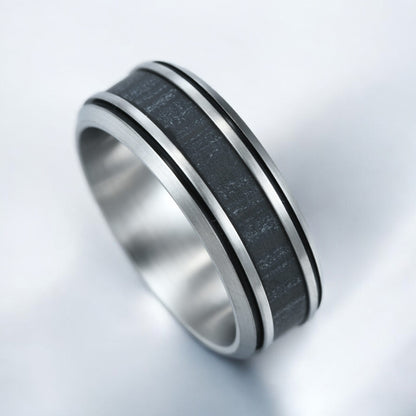 Mens Eclipse Steel Ring