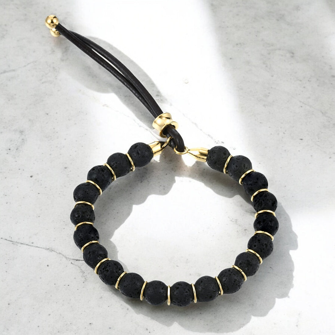 Black Lava Stones Bracelet