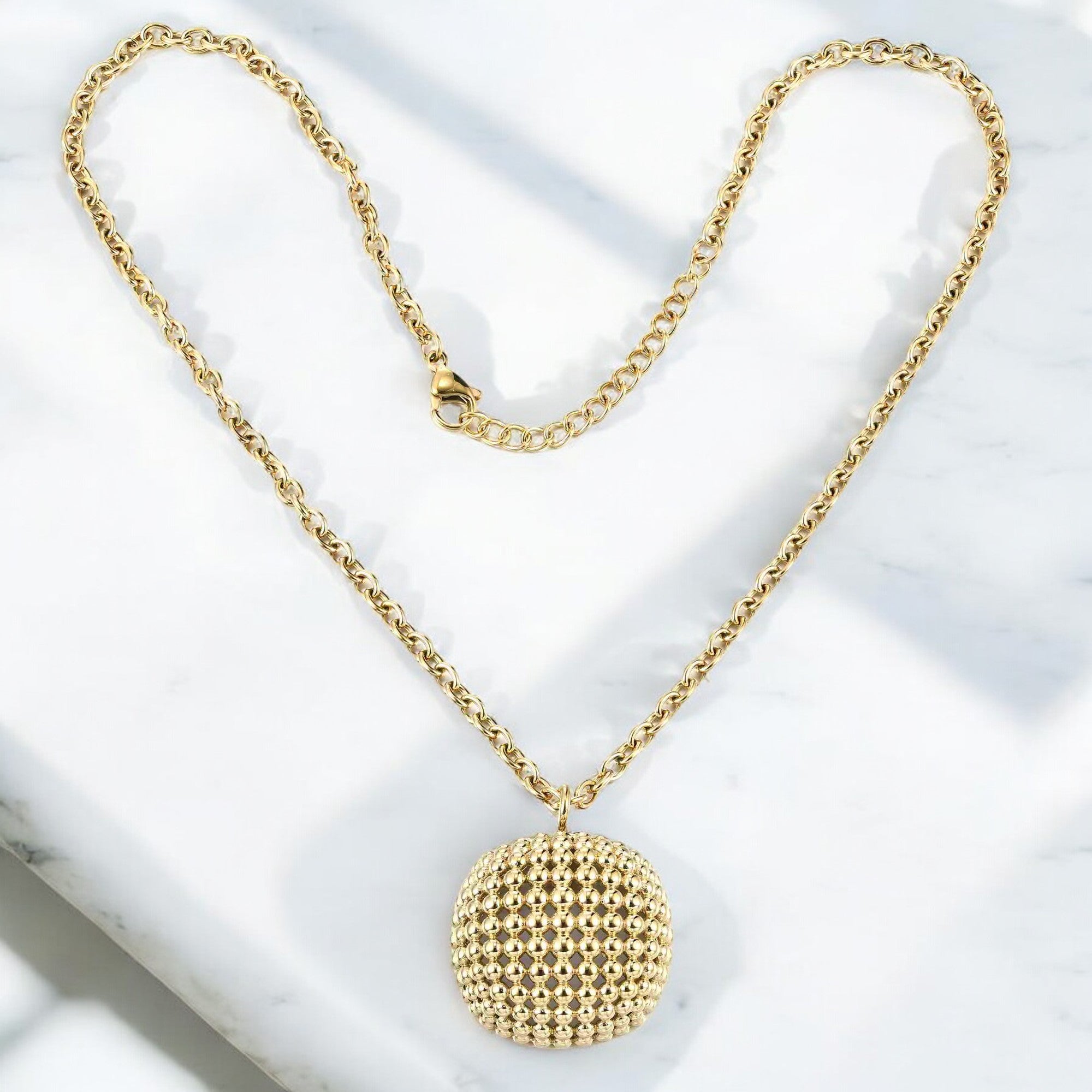 Golden Honeycomb Necklace