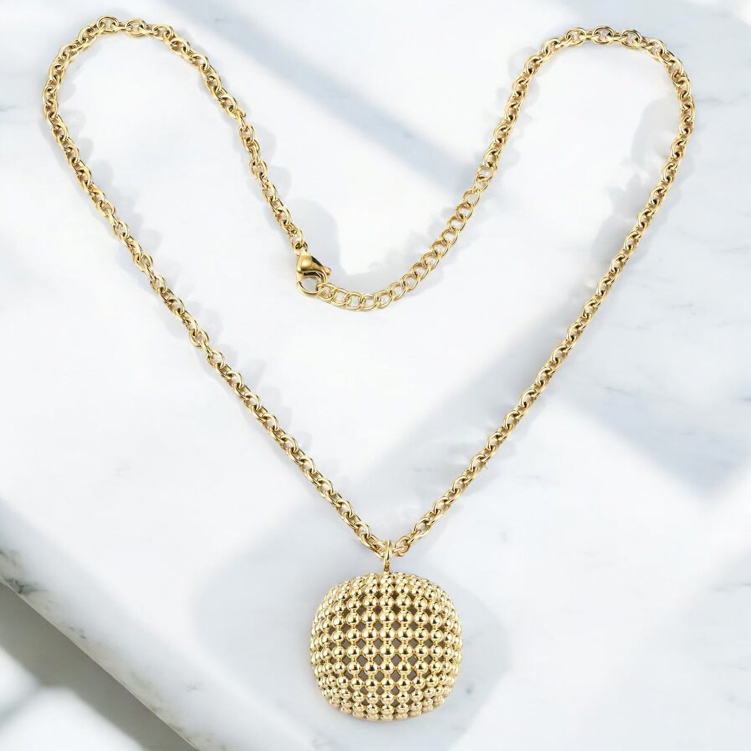 Golden Honeycomb Necklace