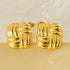 Contemporary Square Gold Studs