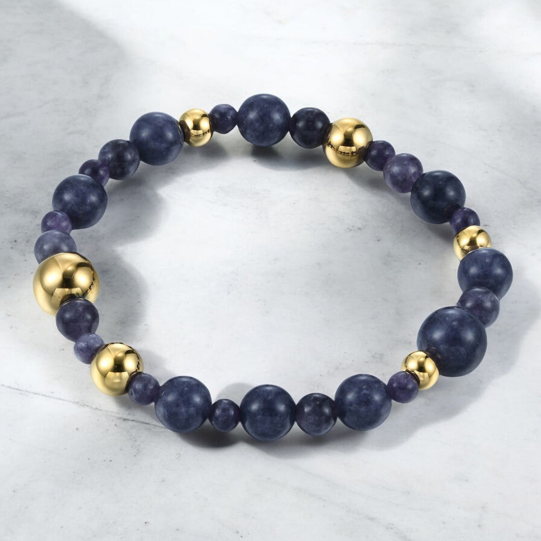 Cordierite Beads Bracelet