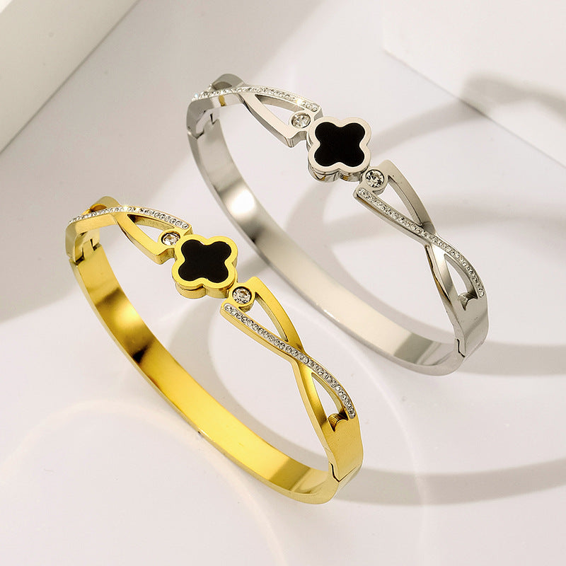 Enchanted Clover Bangle Bracelet