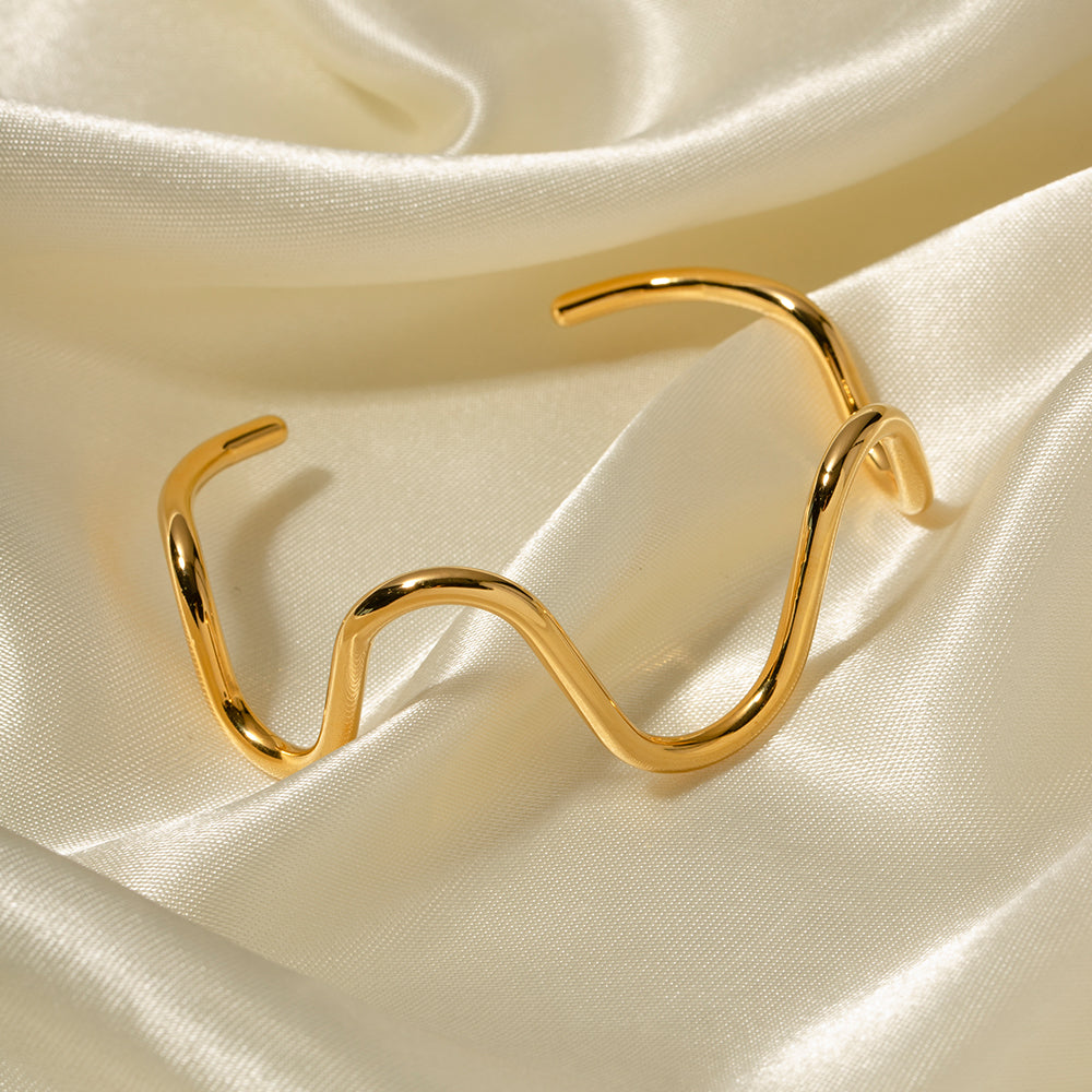 Golden Ripple Cuff