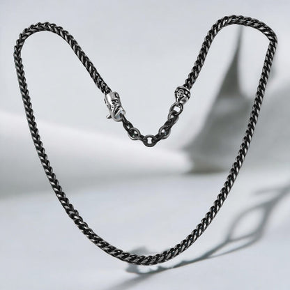 Mens Classic Black Cuban Neckchain