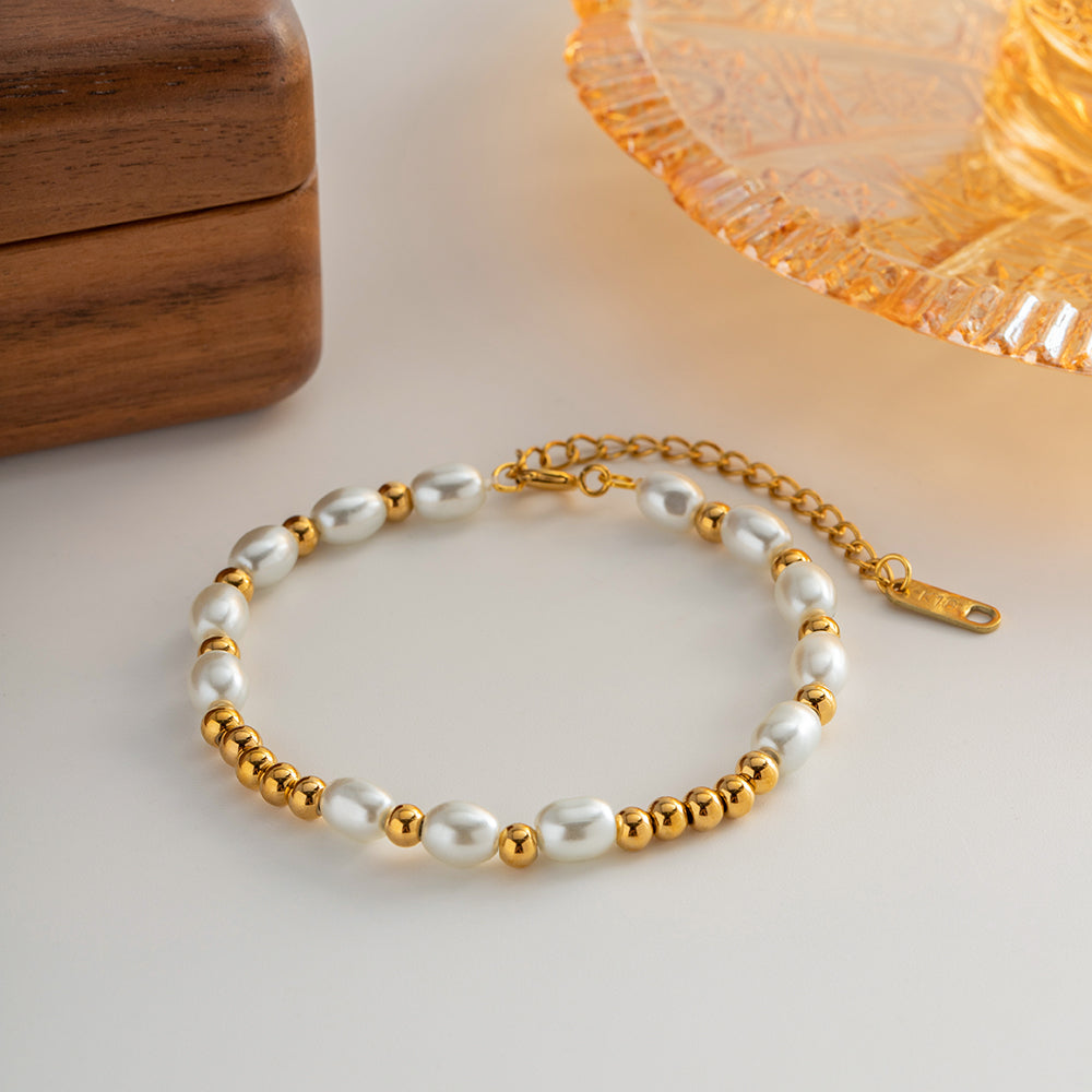 Pearl Delight - Gold Loose Bracelet