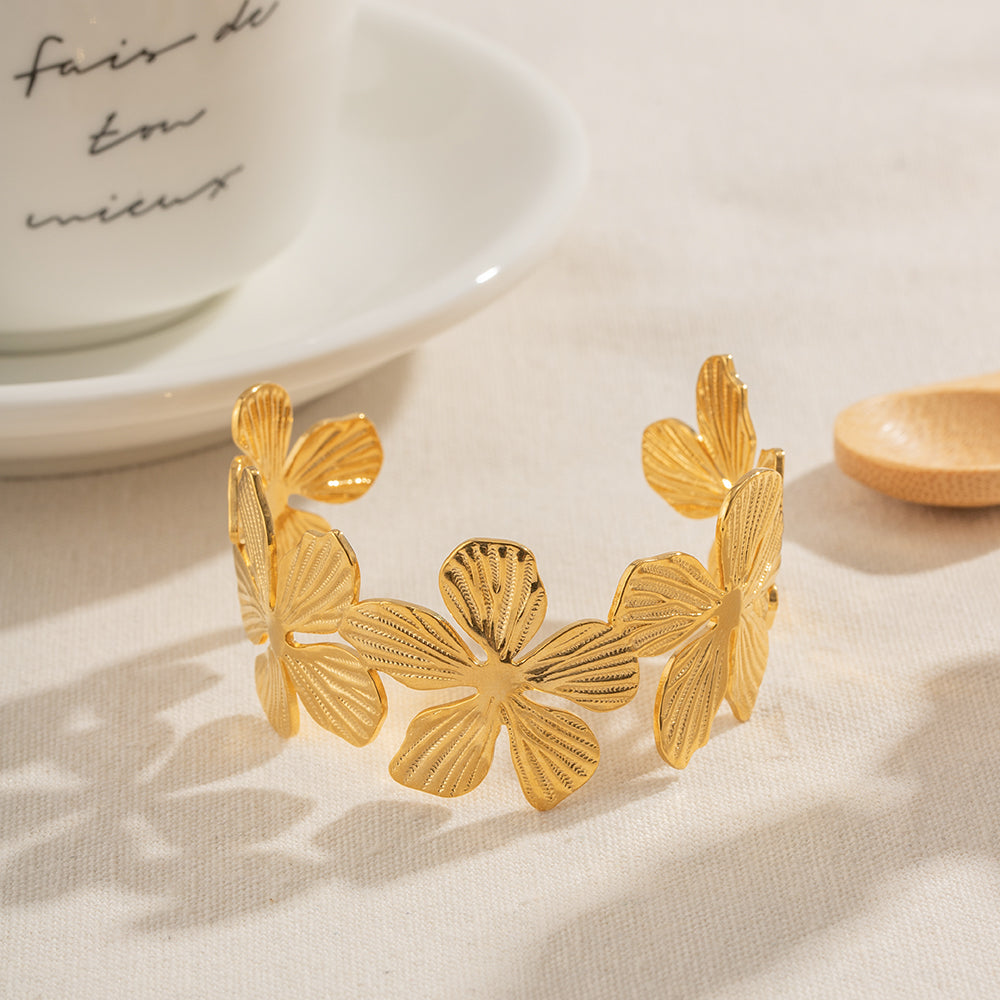 Golden Petal Cuff