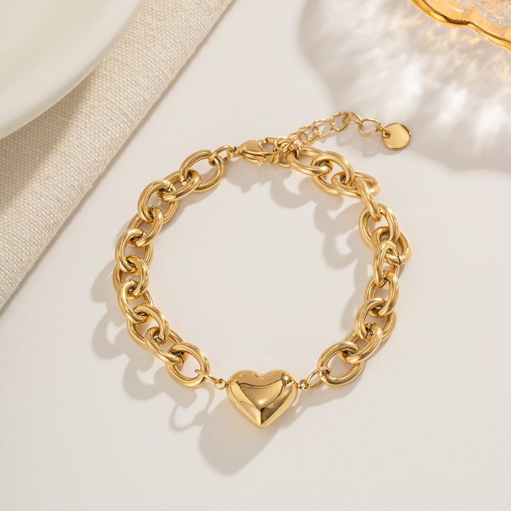 Heartfelt Gold Loose Bracelet
