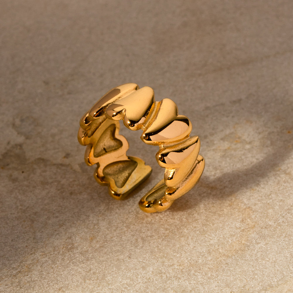 Hearts of Gold Ring