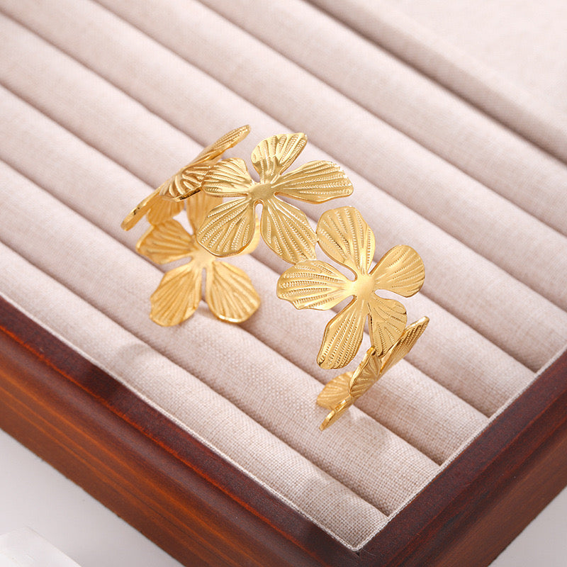 Gilded Floral Cuff