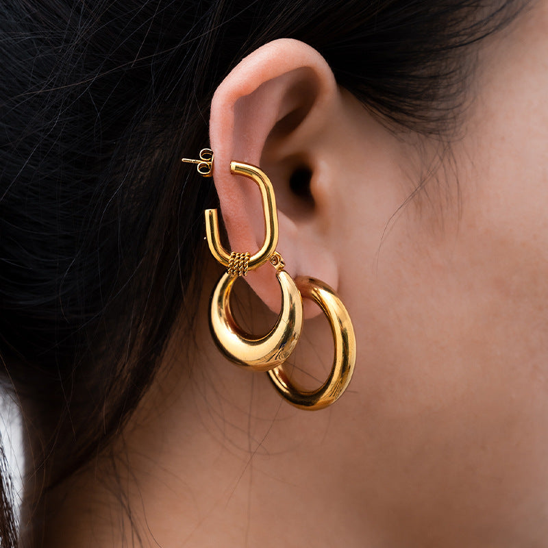 Chic Geo Gold Hoops