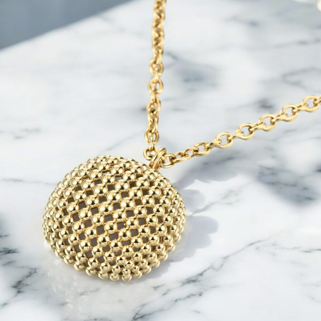Golden Honeycomb Necklace
