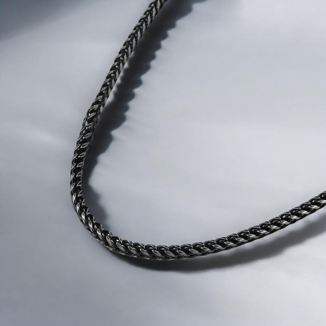 Mens Classic Black Cuban Neckchain