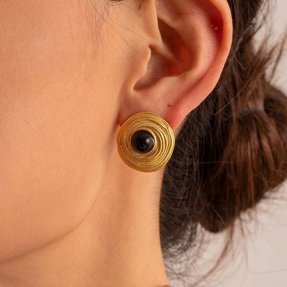 Golden Twist Black Enamel Gold Tops