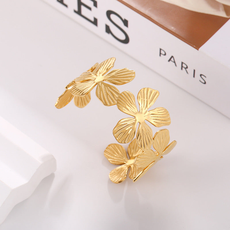 Gilded Floral Cuff