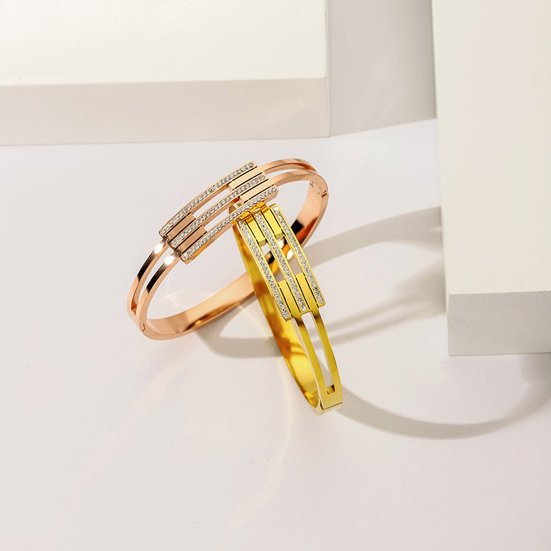 Tri-Line Bangle Bracelet