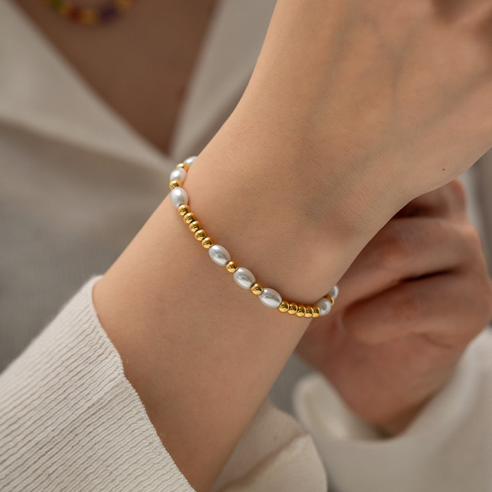 Pearl Delight - Gold Loose Bracelet