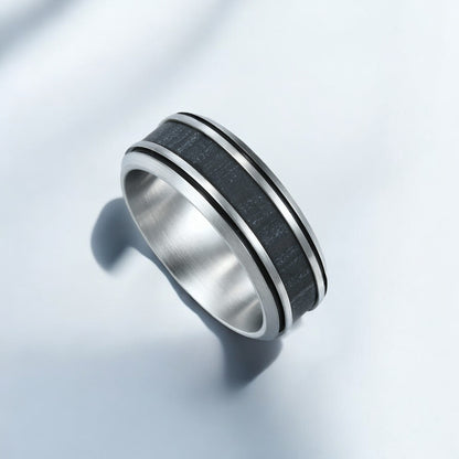 Mens Eclipse Steel Ring
