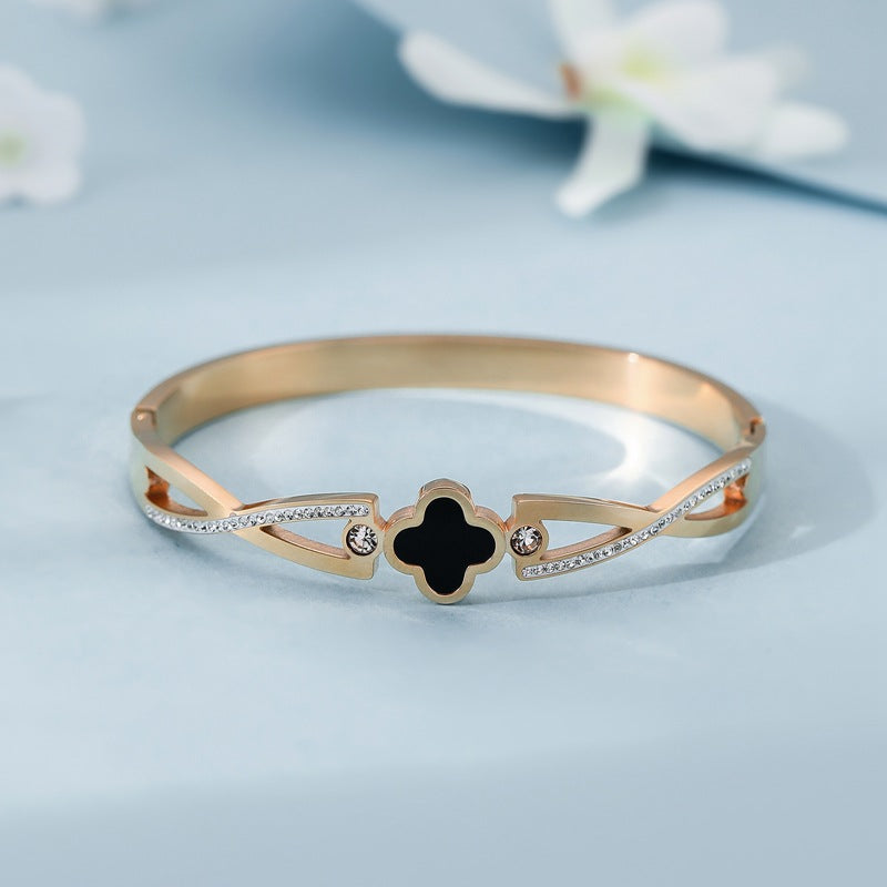 Enchanted Clover Bangle Bracelet