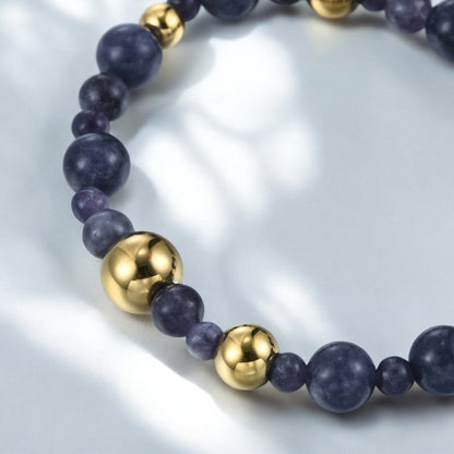 Cordierite Beads Bracelet