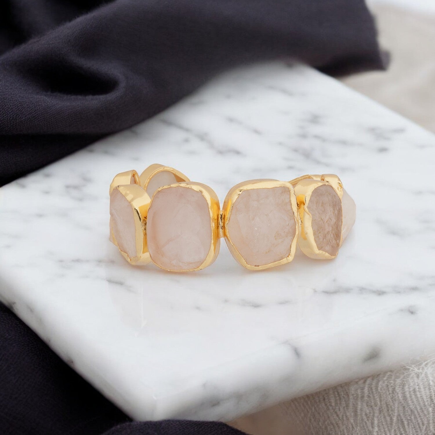 Rose Quartz Cuff