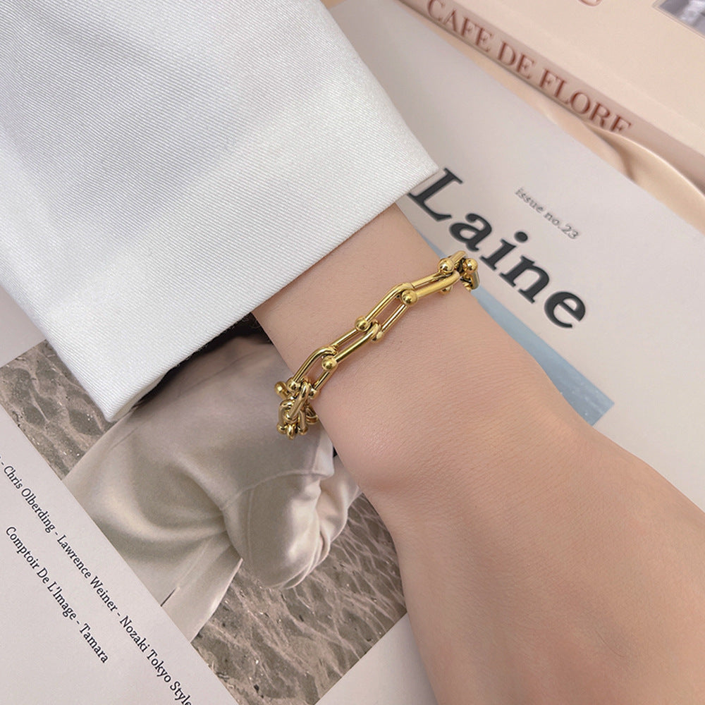 Linked Up Gold Loose Bracelet