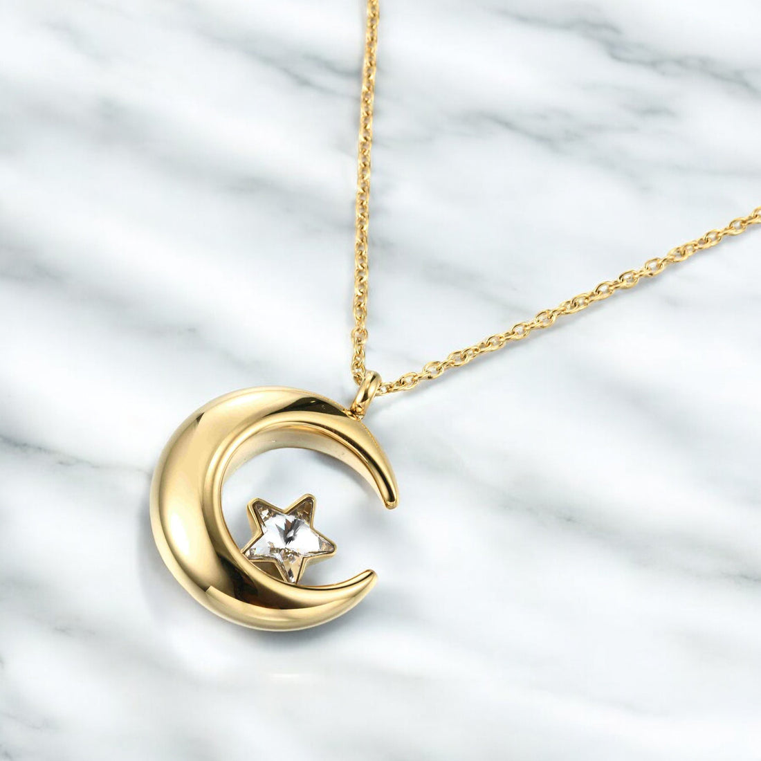 Lunar Radiance Gold Necklace