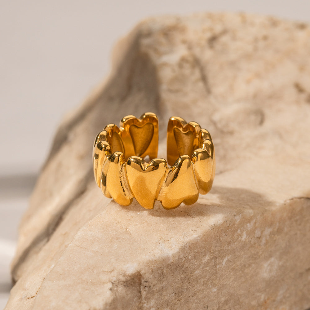 Hearts of Gold Ring