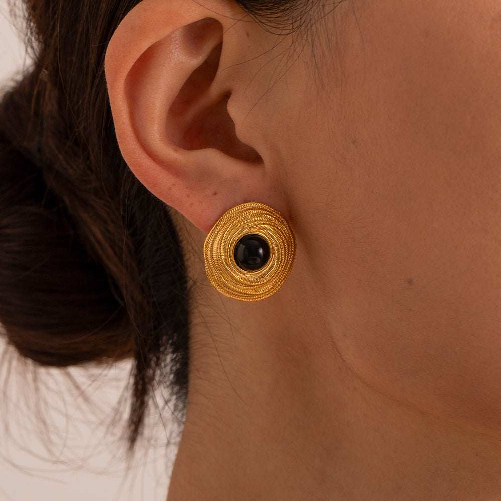 Golden Twist Black Enamel Gold Tops