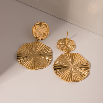 Radiance Disc Gold Danglers