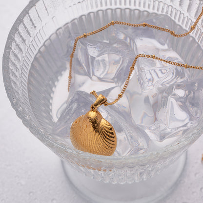 Oceanic Shell Gold Necklace
