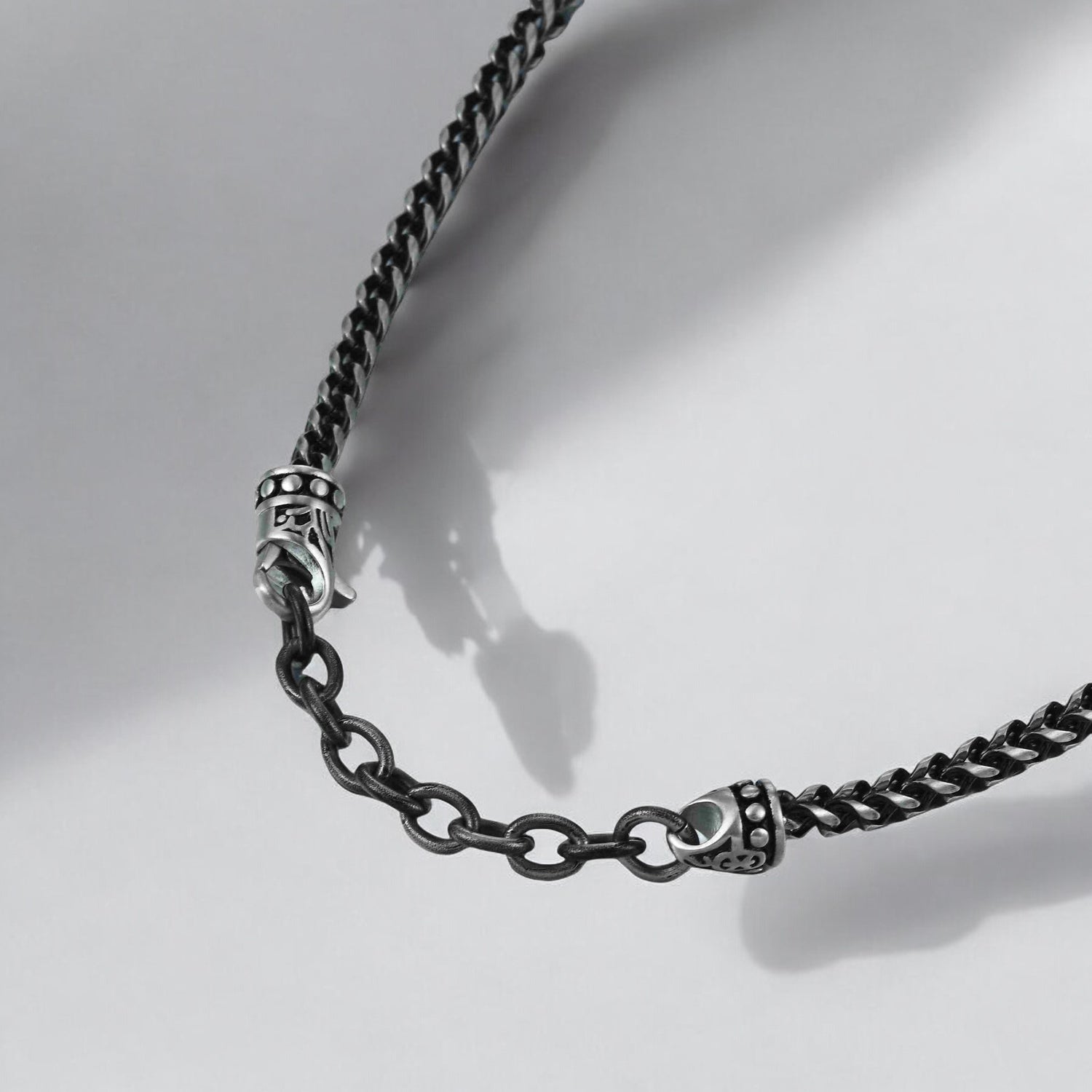 Mens Classic Black Cuban Neckchain