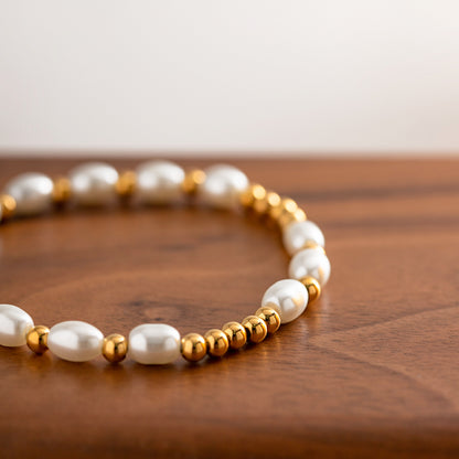 Pearl Delight - Gold Loose Bracelet