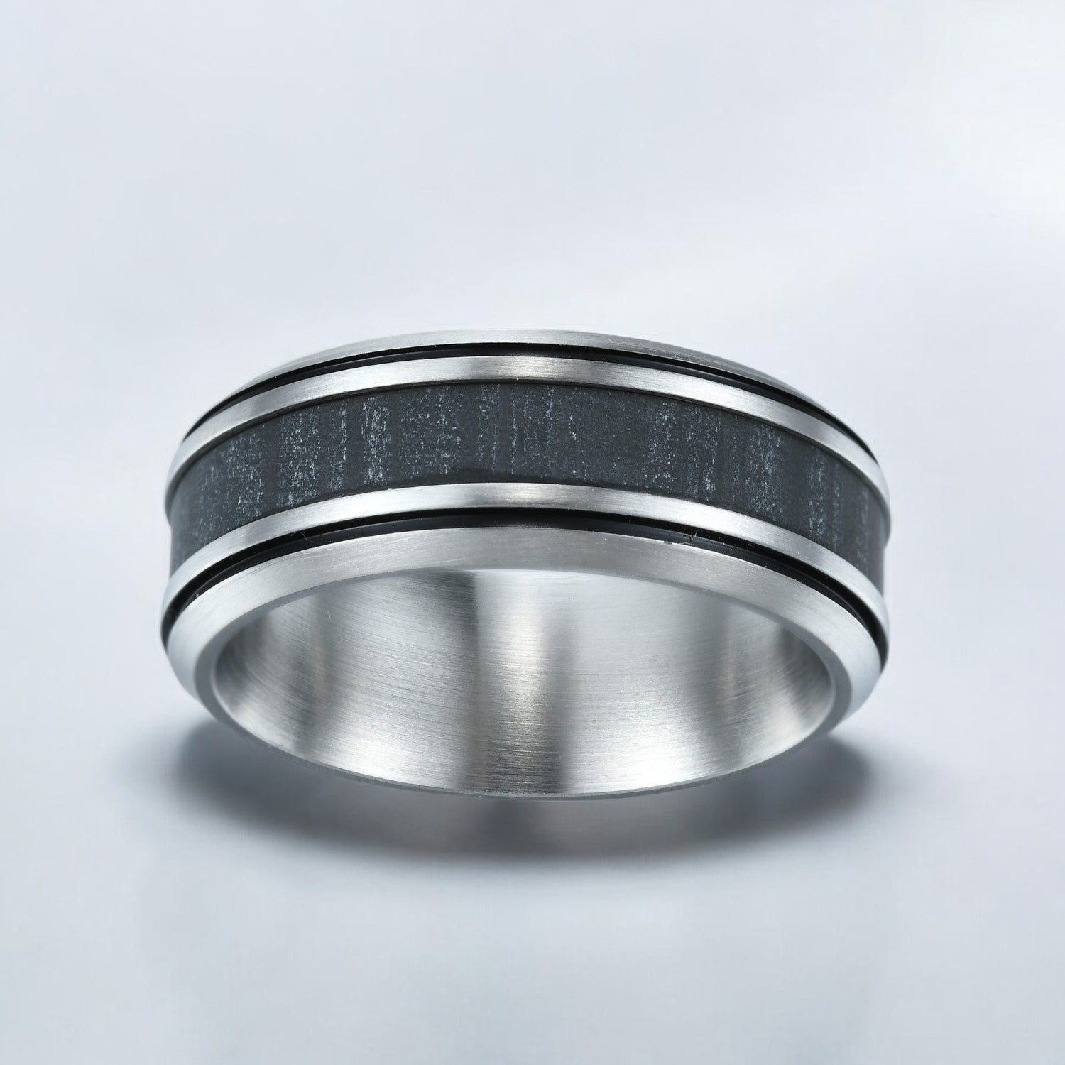 Mens Eclipse Steel Ring