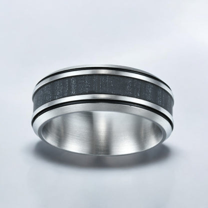 Mens Eclipse Steel Ring