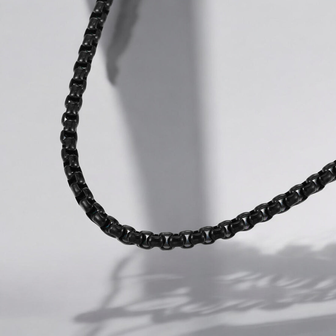 Mens Luster Neckchain - Midnight Black