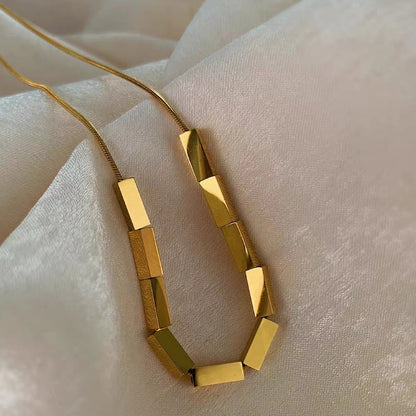 Cube of Elegance Gold Necklace