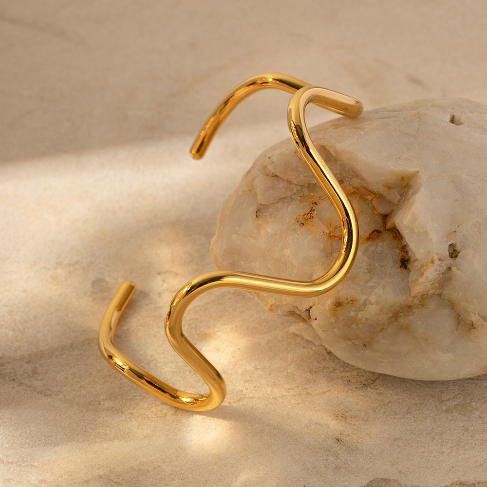 Golden Ripple Cuff