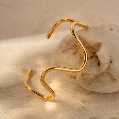Golden Ripple Cuff