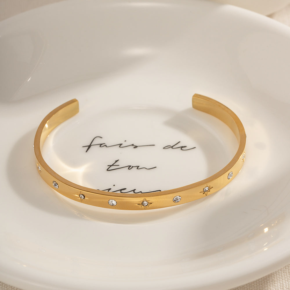 Starry Night - Gold Bangle Bracelet