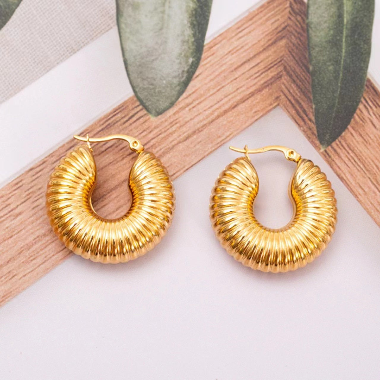 Gleaming Gold Hoops