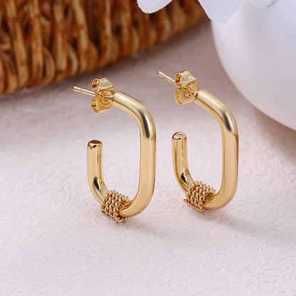 Chic Geo Gold Hoops