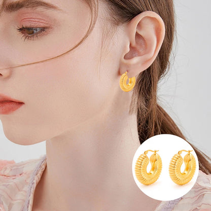 Gleaming Gold Hoops