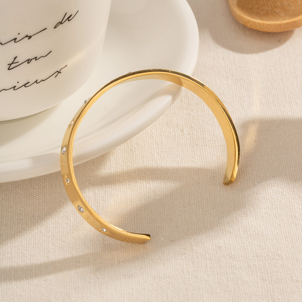 Starry Night - Gold Bangle Bracelet
